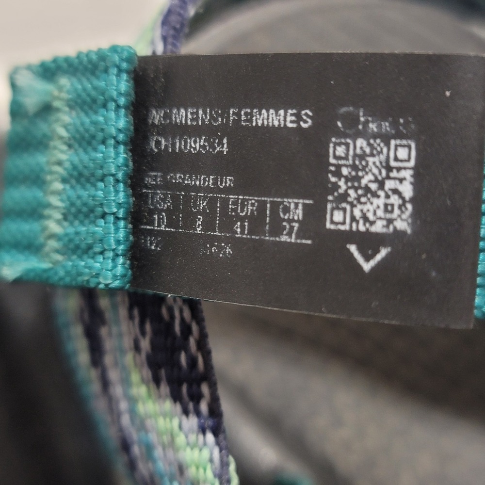 Chaco Z Cloud‎ 2 Women's Size 10 Trail Hiking Water Sandals Blue Green Waves - Picture 10 of 12